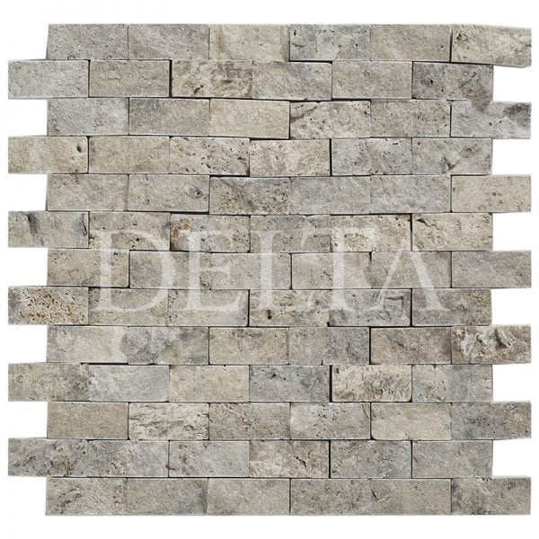 Delta Silver Traverten Patlatma Mozaik 23x48 mm